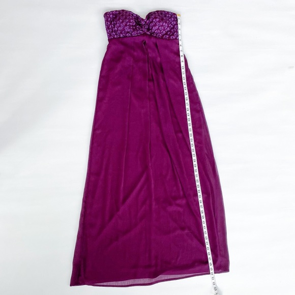Jewel Tone Purple Chiffon Beaded Maxi Dress - Picture 4 of 11